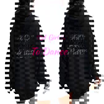 Just A Girl Who Loves To Dance Women Oversized Hoodie Back Print | Mazezy
