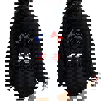 Liberian Girl Messy Hair Liberia Pride Patriotic Kids Women Oversized Hoodie Back Print | Mazezy