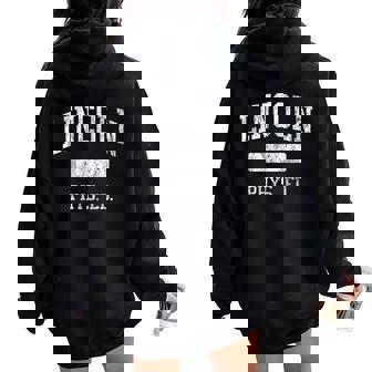 Lincoln High School HS Ypsilanti MI PHYS Ed Women Oversized Hoodie Back Print | Mazezy