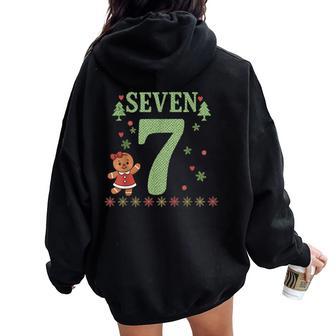 Matching Couples Christmas Pajamas 6 7 Girlfriend Boyfriend Women Oversized Hoodie Back Print | Mazezy
