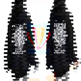 Ocean City Maryland Beach Seashell Scallop Shell Coastal Women Oversized Hoodie Back Print | Mazezy