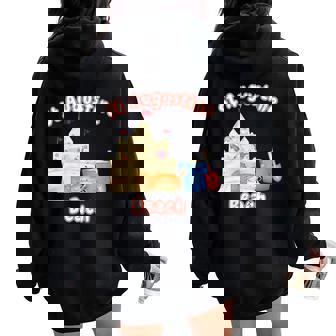 St Augustine Florida Beach Whimsy Sand Castle Crab Nautical Women Oversized Hoodie Back Print | Mazezy