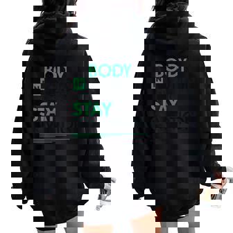 Stay In Motion – Physics With Nerdy Energy Women Oversized Hoodie Back Print | Mazezy