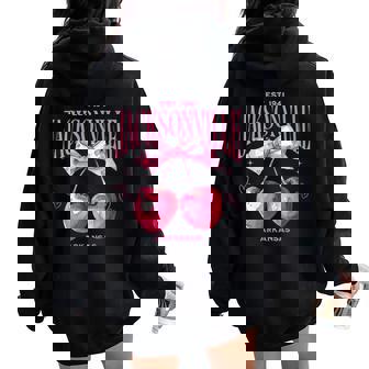 Vintage Jacksonville Arkansas AR Retro City Women Oversized Hoodie Back Print | Mazezy