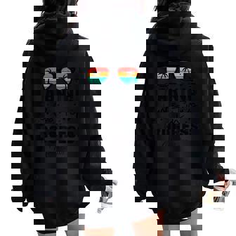 Warning Girls Trip In Progress Vacation Uzbekistan Women Oversized Hoodie Back Print | Mazezy