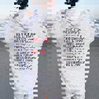 Believe Trust Hope Seek Like Shepherds Christian Christmas Women Oversized Hoodie Back Print | Mazezy