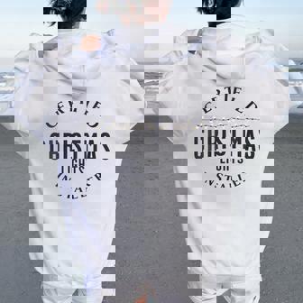 Certified Christmas Lights Installer Women Oversized Hoodie Back Print - Thegiftio