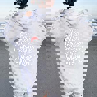 First Christmas As Mom New Mother Holiday 2025 Tri-Blend Women Oversized Hoodie Back Print | Mazezy