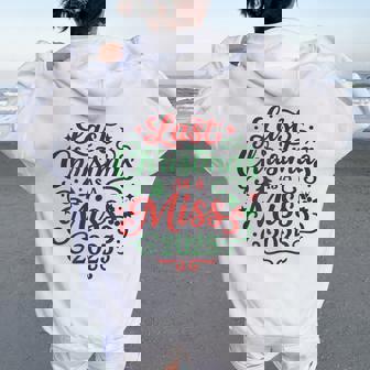 Last Christmas As A Miss 2025 Festive Bride Christmas Women Oversized Hoodie Back Print | Seseable CA