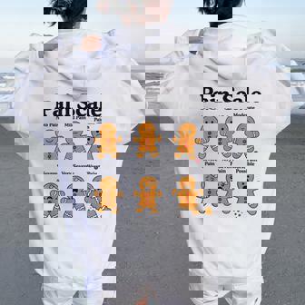 Pain Scale Gingerbread Man Nurse Christmas Icu Nurse Women Oversized Hoodie Back Print | Mazezy