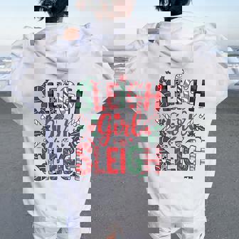 Sleigh Girl Sleigh Little Women's Retro Christmas Day Women Oversized Hoodie Back Print | Seseable FR