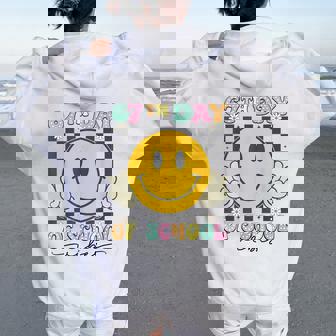 67Th Day Of School Vibes Groovy 67 Meme Teacher Women Oversized Hoodie Back Print | Seseable FR