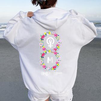 8M Marzoímbolo Feminismo Día Internacional La Lila Women Oversized Hoodie Back Print - Regaloses