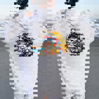 Beer Dad Piratehark グラフィック 漫画 海 アドベンチャーシャツ レディース オーバーサイズ パーカー バックプリント - Kawaiitshirt