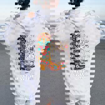 Boots And Bling It's A Cowgirl Thing Western Country Girl Women Oversized Hoodie Back Print - Thegiftio