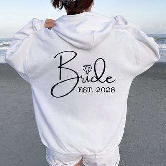 Bride 2026 Future Wife Engagement Women Oversized Hoodie Back Print - Thegiftio UK