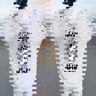 Chat Humour Enfant Fille Garçon Jeuis Un Chat Sweat à capuche oversize pour femme avec imprimé dans le dos - Cadeauxyz