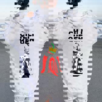 Chilli Queen Pepper Camicia Da Donna Per Amante Del Peperoncino Felpa con cappuccio oversize da donna con stampa posteriore - Novitaregali