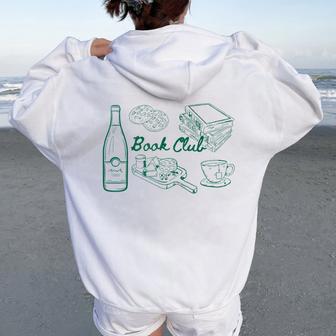 Club De Lecture Graphique Amusant Pour Les Amateurs De Livres Hommes Et S Sweat à capuche oversize pour femme avec imprimé dans le dos - Cadeauxyz