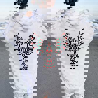 Faucon Amérindienigne Astrologique Zodiaque Indien Sweat à capuche oversize pour femme avec imprimé dans le dos - Cadeauxyz