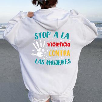 Feminista Moradatopiolencia Es 8M Marzo Women Oversized Hoodie Back Print - Regaloses