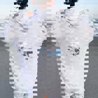 Floral Flower Ballerina Girl Cute Ballet Dance Dancer Women Oversized Hoodie Back Print | Mazezy