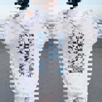 Floral Ice スケーター ダンシング スポーツ フィギュアスケート レディース オーバーサイズ パーカー バックプリント - Kawaiitshirt