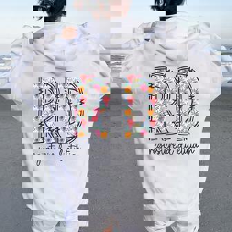 Floral Registered Dietitian Nutritionist Rd Graduation Women Oversized Hoodie Back Print | Seseable UK