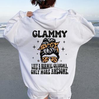 Glammy Like A Normal Grandma Only More Awesome Women Oversized Hoodie Back Print - Thegiftio UK