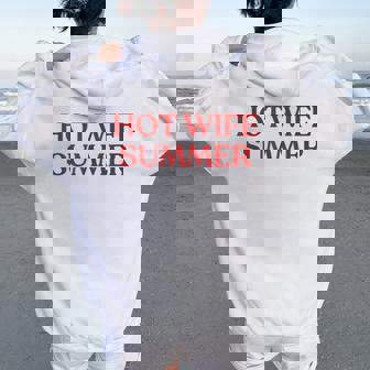 Hot Wife Summer Y2k Aesthetic Bride Era Women Oversized Hoodie Back Print | Seseable CA