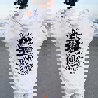 I'm A Dog & Horse Kind Of Girl Horse Riding Equestrian Women Oversized Hoodie Back Print | Mazezy