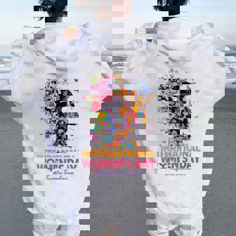 International Women's Day 2026 8 March Empowering Girl Women Oversized Hoodie Back Print - Thegiftio