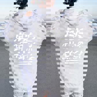 Jesus Got My Back Christian Bible レディース オーバーサイズ パーカー バックプリント - Kawaiitshirt