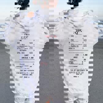 Jesus Paid It All Christian Receipt Religious Jesus Women Oversized Hoodie Back Print | Seseable UK