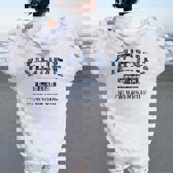 Keene New Hampshire Nh Vintage Established Sports Women Oversized Hoodie Back Print | Mazezy