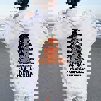 Loc'd Hair Black Woman Leopard Melanin Girl It's My Birthday Women Oversized Hoodie Back Print - Thegiftio