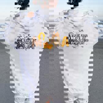 Mama Of The Wild One Zoo Birthday Safari Jungle Family Women Oversized Hoodie Back Print | Mazezy