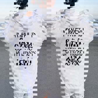 Mi Ansiedad Es Crónica Pero Este Culo Es Icónico Divertido Entrenamiento In Mangas Women Oversized Hoodie Back Print - Regaloses