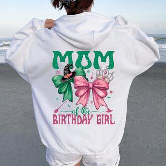Mom Of The Birthday Girl Matching Witch Family Bday Part Women Oversized Hoodie Back Print - Thegiftio UK
