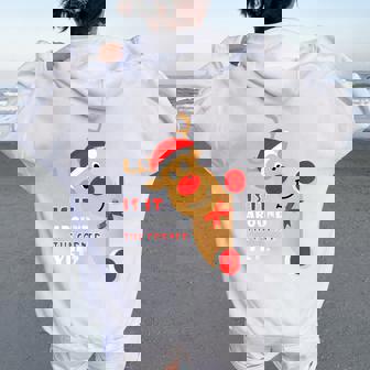 Navideñas Familiares A Juego Con Lindos Renos Cuello Women Oversized Hoodie Back Print - Regaloses