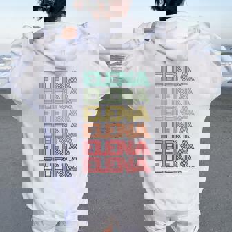 Nome Elena Ragazza Retro Personalizzato Groovy 60S Compleanno Felpa con cappuccio oversize da donna con stampa posteriore - Novitaregali