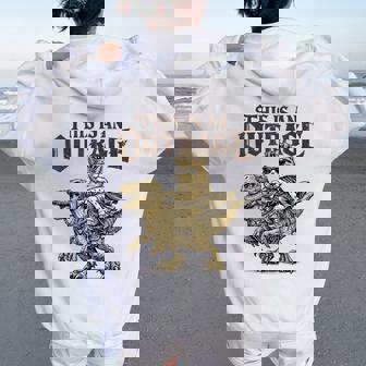 This Is An Outrage Princess Cat Donut Gold Mens Women Oversized Hoodie Back Print | Seseable FR