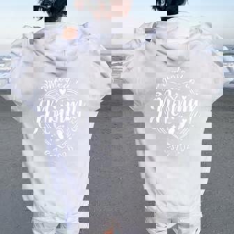 Promoted To Mommy Est 2026 New Mom To Be Baby Announcement Women Oversized Hoodie Back Print | Mazezy