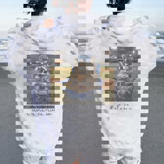 Raccoon Ballfield Baseball Mom Field I Live Here Now Women Oversized Hoodie Back Print | Seseable UK