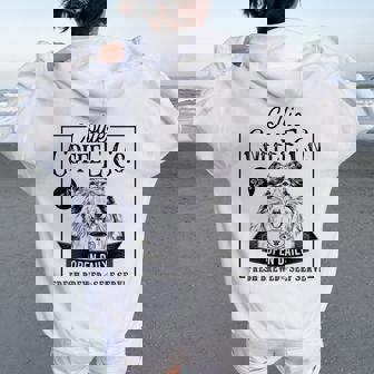 Retro Rough Collie Coffee Dog Mom Coffee Lover Women Oversized Hoodie Back Print - Thegiftio