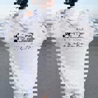 Sewer Sewing Quilter I'm A Simple Woman Dog Coffee Sewing Women Oversized Hoodie Back Print - Thegiftio