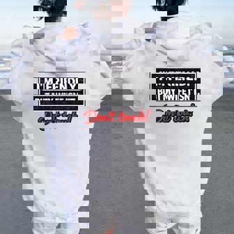 Soy Amigable Pero Mi Esposa No Es Divertida Women Oversized Hoodie Back Print - Regaloses