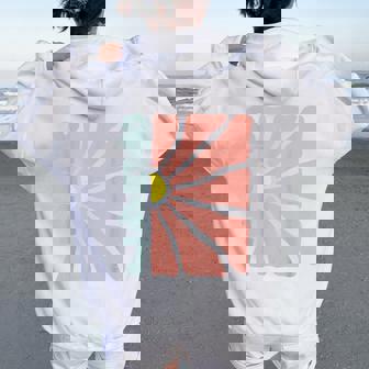 Subtle Boho Flowers Anti-Trump Impeach Trump Subtle 8647 Women Oversized Hoodie Back Print - Thegiftio