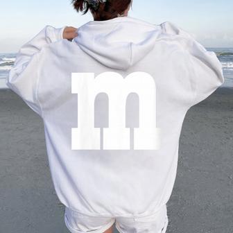 Team Mm M Print Carnaval Groupes Sweat à capuche oversize pour femme avec imprimé dans le dos - Cadeauxyz