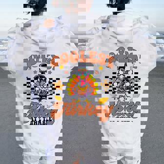 Thanksgiving Coolest Turkey At The Table Dinner Girl Toddler Women Oversized Hoodie Back Print | Mazezy